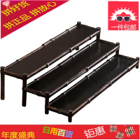 紫竹茶棚博古架 功夫茶具收纳竹茶道零配 实木杯垫茶杯架茶托杯托