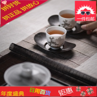景德镇陶瓷器功夫茶具三才碗手绘盖碗茶杯手工泡茶碗敬茶杯
