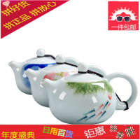 手绘茶壶 景德镇陶瓷中式家用泡茶器影青功夫茶具西施壶白瓷单壶