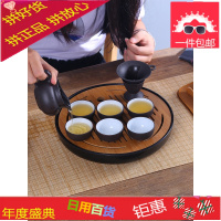 整套潮汕功夫茶具便携紫砂壶套装 简约现代家用陶瓷茶壶茶杯茶盘