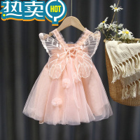 绿彩虹光周岁女童连衣裙夏装儿童裙子夏季婴儿小女孩蓬蓬纱宝宝公主裙礼服