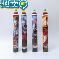 绿彩虹光奥特英雄铅笔式橡皮擦男孩创意卡通迪迦银河泽塔笔型大号象皮擦少屑干净小学生专用超大块像皮幼儿园儿童奖品 奥特曼铅笔