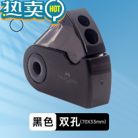 绿彩虹光双孔单孔铅笔转笔刀卷笔刀素描美术生专用削笔器小学生儿童旋笔卷笔铅笔刀笔刨削笔刀三角六角圆杆 双孔/黑色 无 3c