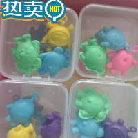 绿彩虹光新款蛋仔派对橡皮擦夜光变色挂件小学生卡通文具幼儿园 蛋仔橡皮擦收纳随机14盒