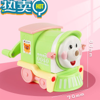 绿彩虹光铅笔削笔器自动削铅笔器转笔卷笔刀手摇手动儿童小学生便携式大销笔机剥笔绞笔旋笔钻笔刨笔刀文具用品 0040快乐火车