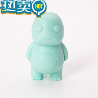 绿彩虹光姜仔萌娃巨无霸卡通小萌熊橡皮擦小学生专用小奶龙无屑铅笔擦奶龙 绿色/2个