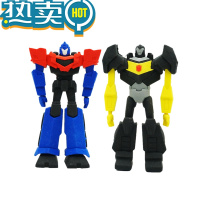 绿彩虹光机器人橡皮擦小学生专用男立体超大拼装可爱卡通创意儿童玩具套装 蓝色L8707金刚橡皮擦1个