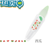 绿彩虹光可爱按压式花边修正带韩国创意手账修饰带手账日记手帐装饰画 绿色西瓜