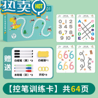 绿彩虹光幼儿控笔训练字帖幼儿园儿童可擦写3岁宝宝学前班趣味练习数字启蒙卡小班中班大班练字本4岁5写字帖运笔专注力入门玩具