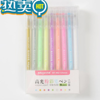 绿彩虹光12色极细相册DIY黑卡纸专用水粉高光粉彩荧光笔金银白色0.6mm