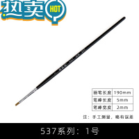 绿彩虹光尼龙短杆画笔 平峰水粉水彩画笔模型平扫上色丙烯油画笔