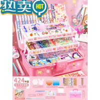 绿彩虹光涂色绘本数字描红本幼儿园画画本儿童水工具涂鸦画纸描红玩具女孩 [进阶]424件豪华咕卡套装-送加厚收纳箱+工具