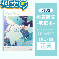 绿彩虹光COE盛夏限定MR2修正带可换替芯涂改带点点胶高粘度双面胶B5无线装订本笔记本活页册文件夹 B5/30页笔记本