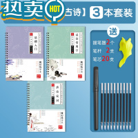 绿彩虹光行楷字帖成人速成凹槽练字帖行书初中高中大学生女生女士临慕字帖行楷字帖硬笔书法成年男生练字本唐诗宋词名家散文仓央嘉