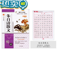 绿彩虹光楷书字帖字体钢笔成年行书临摹字帖手写漂亮大学生硬笔书法中小学生正楷入门基础训练练习练字本写字 楷书[朱自清散文]
