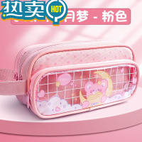 绿彩虹光大容量笔袋可爱多文具袋小学生女孩版ins日系幼儿园卡通女生儿童2022年新款流行初中生铅笔盒女款一年级