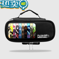 绿彩虹光笔袋ins日系小学生初中生男孩子铅笔盒大容量文具袋文具