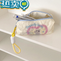 绿彩虹光可爱小狗小众大容量笔袋包包女便携化妆包ins高颜值学生用文具盒