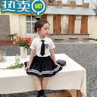 绿彩虹光女童裙子jk制服2023夏季新款英伦风儿童六一宝宝学院风百褶裙