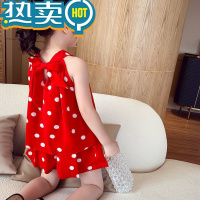 绿彩虹光韩系女童套装短袖宝宝夏装2023新款洋气儿童雪纺夏季中小童宽松.