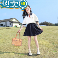 绿彩虹光女童夏季短袖套装裙子2023新款洋气儿童半身裙中大童夏装女孩衣服