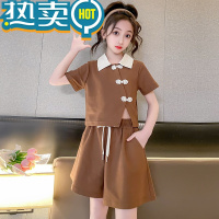 绿彩虹光女童夏季两件套装大儿童女孩夏款女装网红洋气时髦夏装潮衣服8岁9