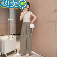 绿彩虹光女童夏季两件套装大儿童女孩夏款女装网红洋气夏装潮衣服8岁时髦9
