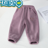绿彩虹光儿童暖暖裤男女童奥利绒糯米长裤加绒裤大屁屁休闲裤冬季保暖厚裤