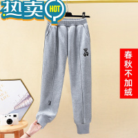 绿彩虹光女童裤子秋装春秋冬儿童加厚棉裤大童装加绒卫裤女孩休闲运动长裤