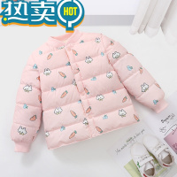 绿彩虹光儿童铺棉外套2023秋冬新款中小童时尚外套男女童棉袄小孩棉衣内胆反季