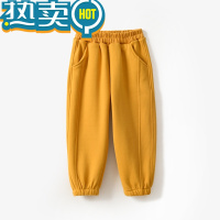 绿彩虹光暖绒儿童一体绒卫裤 男女童保暖运动长裤中大童冬款山东网店童装