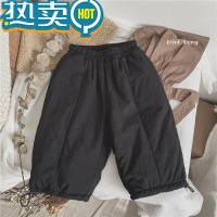 绿彩虹光保暖推荐~儿童发夹棉加绒登山束脚口面包裤男女宝宝滑雪裤长裤子冬
