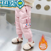 绿彩虹光女童冬装棉裤一条过冬宝宝加绒加厚裤子夹棉保暖冬季长裤外穿小童