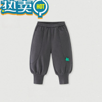 绿彩虹光[国风龙年]折扣童装男童女童长裤冬宝宝加绒新款冬保暖儿童裤子