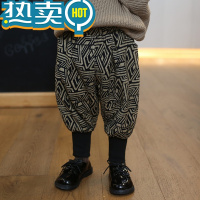 绿彩虹光砚台家韩版儿童束脚灯笼裤男女童加绒加厚宝宝哈伦裤子男孩秋冬季