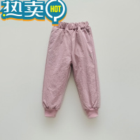 绿彩虹光儿童防风裤东北三防污软壳男女童加绒裤子秋冬款加厚保暖棉裤