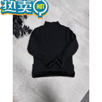 绿彩虹光恬恬很甜 2023新款女童冬季加绒or不加绒毛衣儿童百搭纯色打底衫