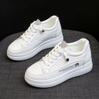 Ideamini内增高小白鞋女夏2022年新款小个子皮面网红显脚小配裙子休闲板鞋休闲鞋