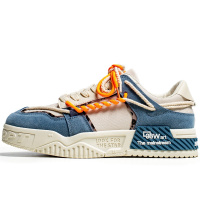 Ideamini小众设计感鞋子男夏季布面透气休闲运动潮鞋ins港风厚底原创板鞋