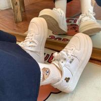 Ideamini可爱丑萌圆头小熊软妹小白鞋女lolita学院风日系大头鞋运动鞋潮休闲鞋