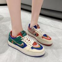 Ideamini女鞋鸳鸯拼色板鞋女2022年新款夏季鞋子百搭运动休闲小白鞋ins潮休闲鞋
