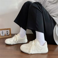 Ideaminiins潮学生奶油色板鞋女2022新款百搭港风小白鞋情侣休闲运动鞋子休闲鞋