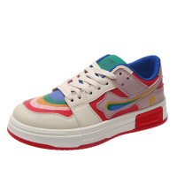 Ideamini女鞋子鸳鸯拼色平底板鞋2022新款夏季小众ins潮休闲彩虹运动鞋子休闲鞋