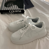 Ideamini低帮厚底板鞋女春秋2022新款白色厚底运动休闲鞋百搭ins潮小白鞋