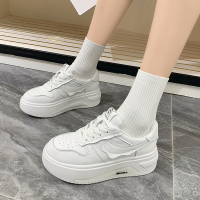 Ideamini小白鞋女2021新款春秋增高跟松糕白色女鞋休闲厚底板鞋ins休闲鞋