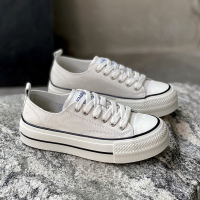 Ideamini厚底皮小白鞋女2022新款休闲百搭运动增高鞋网红软底板鞋ins潮休闲鞋