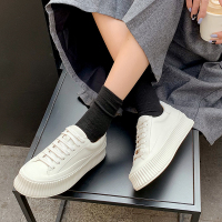 Ideamini网红厚底小白鞋女皮秋2022新款百搭松糕饼干鞋增高休闲板鞋休闲鞋