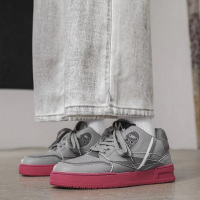 Ideamini闪电灰板鞋男粉色鞋底2022新款潮流小众设计原创潮鞋女百搭情侣款