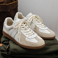 Ideamini德训鞋男夏季透气大码复古小白鞋皮鞋日系休闲板鞋小众运动训练鞋