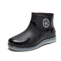 Ideamini新款四季春秋防滑雨靴短筒男士时尚雨鞋韩版水鞋防水胶鞋可拆加绒